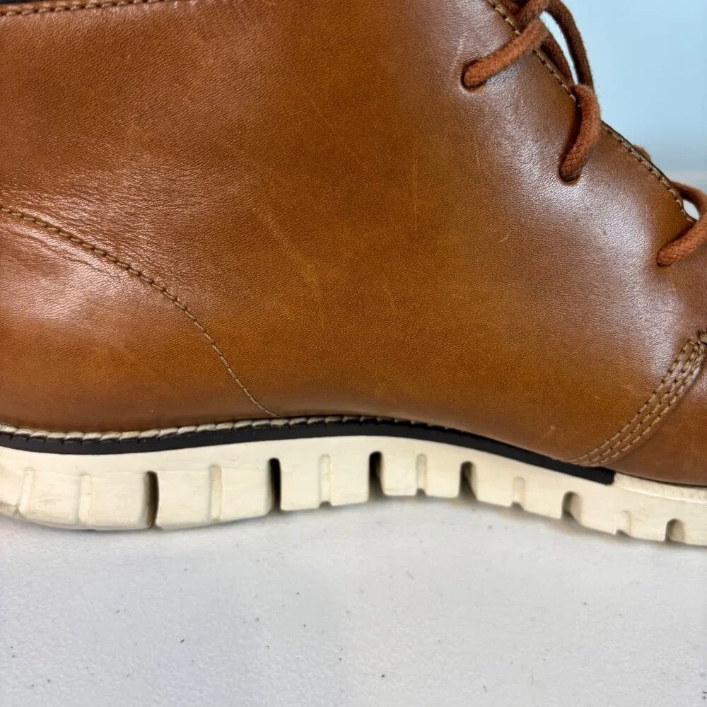 Cole Haan ZERØGRAND Chukka Boots Men’s 10M British Tan Leather Comfort Shoes - Picture 14 of 16